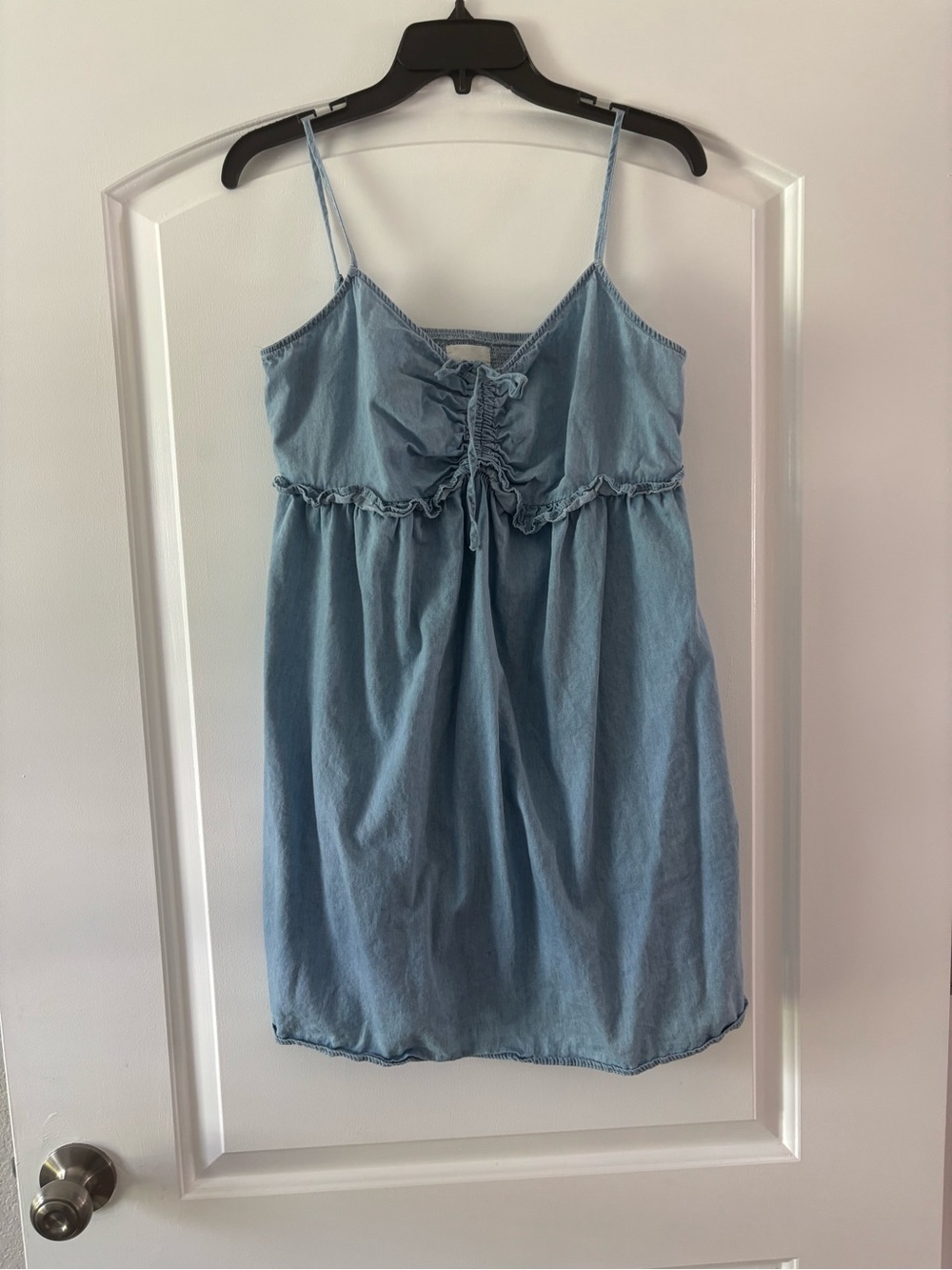 Light Wash  Spaghetti Strap Mini Dress